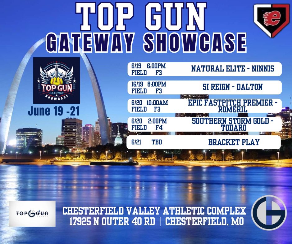 FlameElite18U's tweet photo. Flame Elite is headed to the Top Gun Gateway Showcase in Chesterfield, MO this weekend. 🔥 https://t.co/1eLwfAciS6