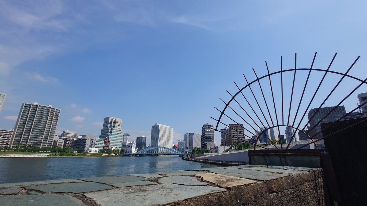 matsudaiko's tweet photo. おはようございます。
今朝の深川は晴れ。
すっかり夏空ですねぇ～
川辺には、ガンガン降り注ぐパワフルな陽射しに群がる「裸族」が増えてきました☀
さぁ、今年の深川は本祭イヤー♪
本日もしっかり楽しみますかっｗ
#深川
#午年の水無月十九日
#暦では芒種
#紫陽花 https://t.co/8fVIYis6jw