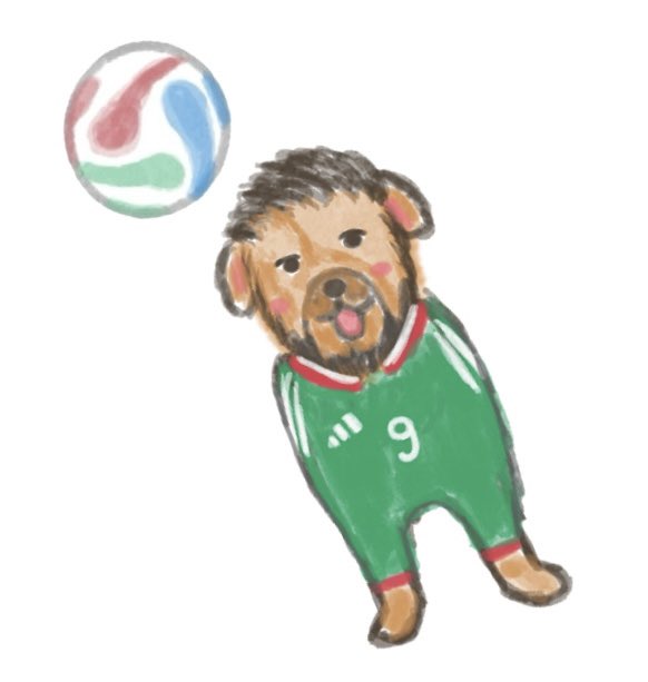harukaze_illust's tweet photo. 私個人的に好きな選手はRaúl Jiménez選手です

彼のゴールに期待！
ヒメネス犬描きました https://t.co/HntTWxtZrU