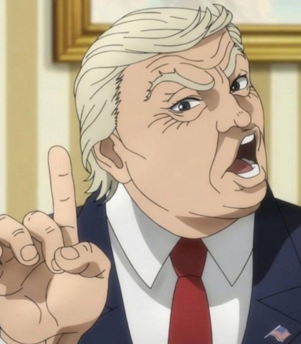 ToonHive's tweet photo. Donald Trump has made his animated debut in Netflix’s ‘Baki,’ with the series depicting him wetting himself during an encounter with Yujiro Hanma. https://t.co/yx1FaCPWxy