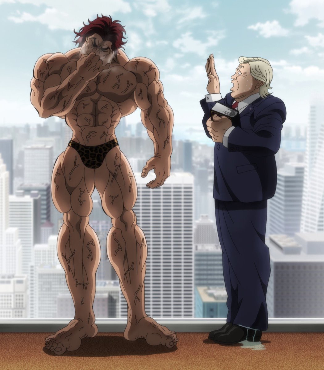 ToonHive's tweet photo. Donald Trump has made his animated debut in Netflix’s ‘Baki,’ with the series depicting him wetting himself during an encounter with Yujiro Hanma. https://t.co/yx1FaCPWxy