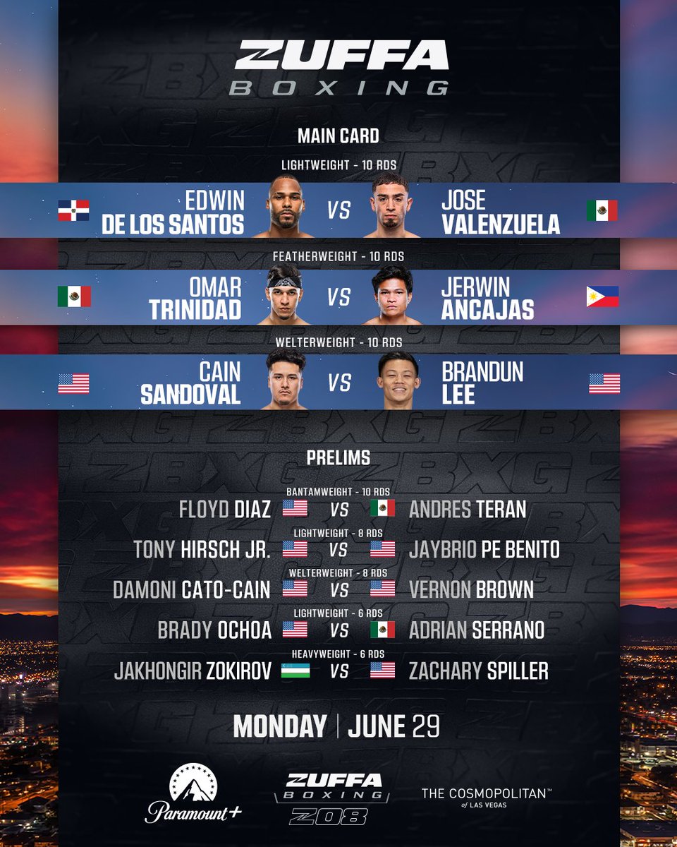 UFC_Asia's tweet photo. Taking over the squared-circle! 🥊

Edwin Delos Santos versus @RayoBoxing in the main event PLUS the @Zuffa_Boxing debut of Jerwin Ancajas!

[ #ZuffaBoxing08 goes down June 29th (Asia Time!) ] https://t.co/3Mp2bjB4nc