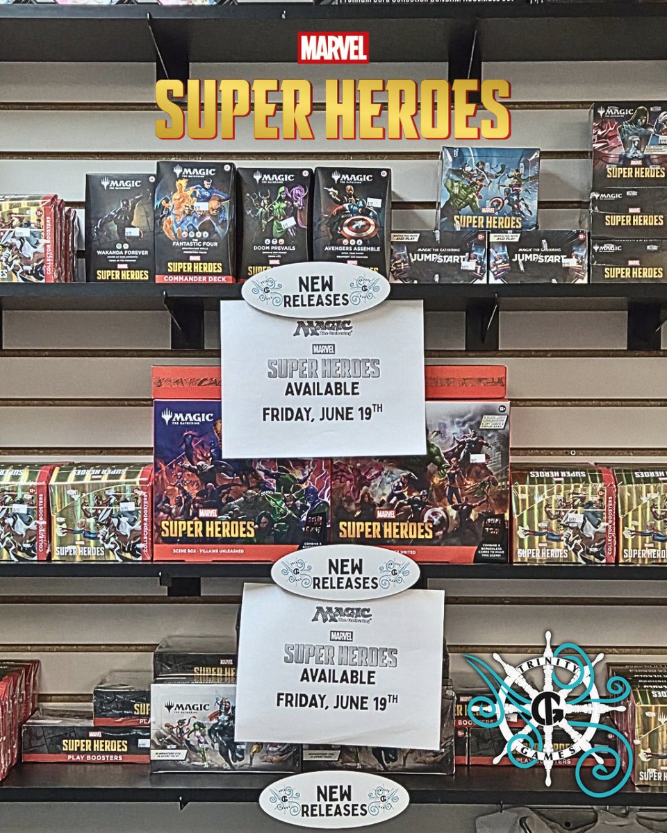 TrinityGamesLLC's tweet photo. We got a surprise from one of our distros!
We will have a small amount of commander decks available tomorrow morning as well as some jumpstart and draft night!

#trinitygamesllc #mtg #cardshop #shoplocal #tcg https://t.co/2D5GX0soc8