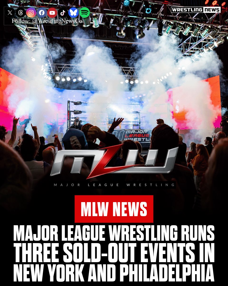 WrestlingNewsCo's tweet photo. MLW CEO and owner Court Bauer published an open letter to fans recapping the promotion’s recent run and previewing what is ahead.

Bauer said MLW drew three sold-out crowds the previous weekend, one in New York City and two in Philadelphia, and credited the response to the new season of MLW Fusion, which airs on YouTube, VEEPS, and beIN Sports.

He said MLW is on a sellout streak, broadcasts internationally, and partners with NJPW, CMLL, and STARDOM, and reiterated that MLW Fusion is set to launch on NJPW World. Bauer said he launched MLW on June 15, 2002, 24 years ago.

“We’re not slowing down. Not now,” Bauer wrote, adding that more matches, cities, and title fights are planned.

#MLW #MLWFusion #CourtBauer #ProWrestling #WrestlingNews