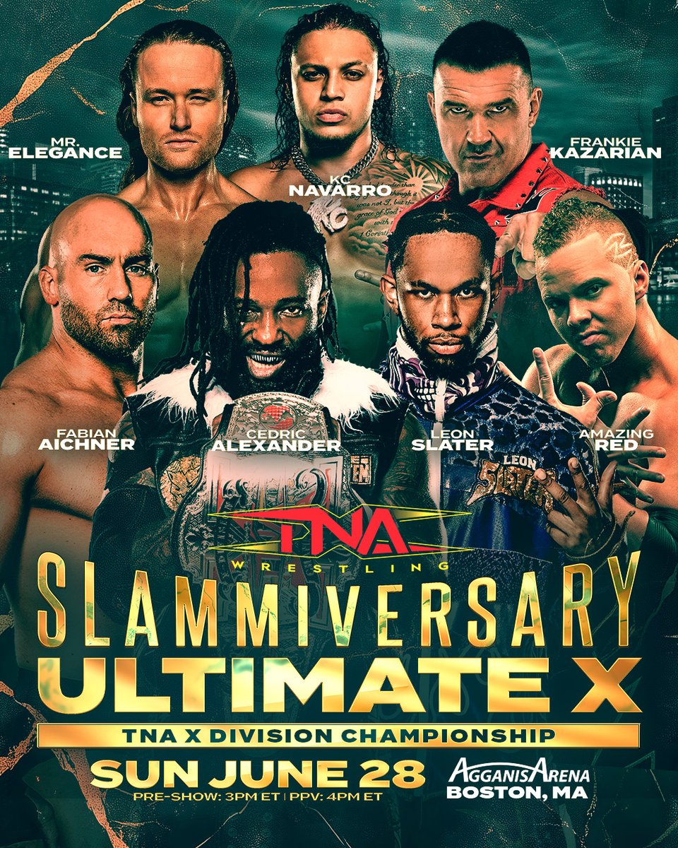 ThisIsTNA's tweet photo. BREAKING: X-Division legend @AmazingRed_iOD joins the field to round out a loaded Ultimate X match as the X-Division Title is on the line at #TNASlammiversary on June 28 LIVE on PPV and TNA+ from the Agganis Arena in Boston. 

Get tickets HERE: https://t.co/h1KGhEHsJu https://t.co/UteaErvz05