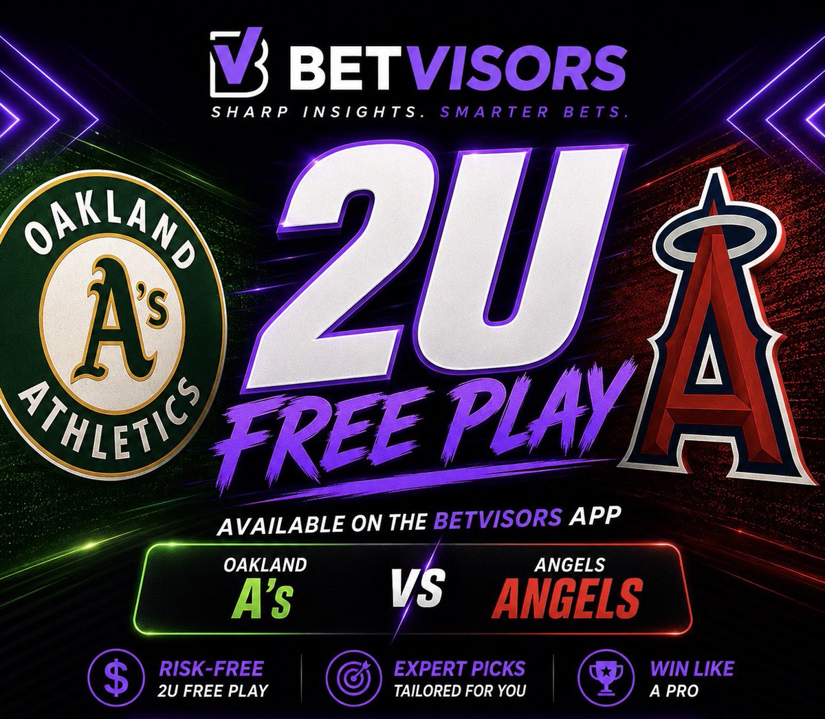 ValleyBets1's tweet photo. Went 2-1 on the morning plays💰

Just loaded a 2U Play FREE play for #ReptheHalo vs #Athletics game!  

Check it out on the @betvisors app!

https://t.co/iAPdRxxk3D https://t.co/0R5CKV6ppP