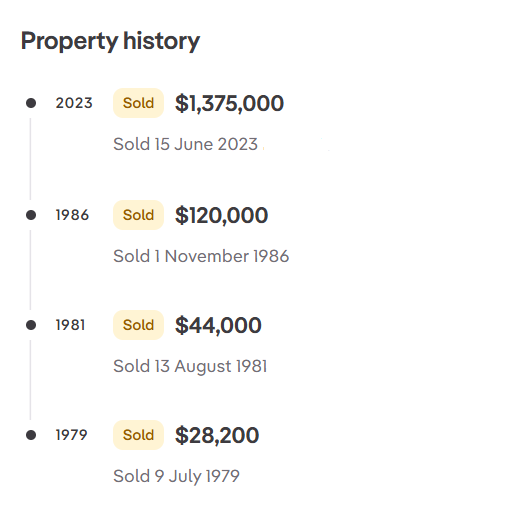 Jodstar01's tweet photo. Property prices from around 40 years ago to now. Crazy jump in cost. https://t.co/uEnkJJGlOH