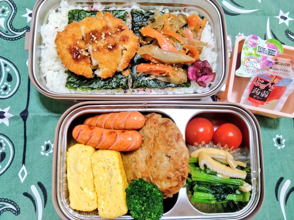 yukuke16's tweet photo. 本日のお弁当
 #お弁当記録

おはようございます
朝食のウインナーにも切れ目をいれたら今日は豪華と喜ばれました！！
時間の余裕は大事ですが、毎回こうはなりません。

今日も楽しい一日になりますように︎︎

(๑•̀o•́๑)۶ FIGHT☆ https://t.co/UdBngH0GMs