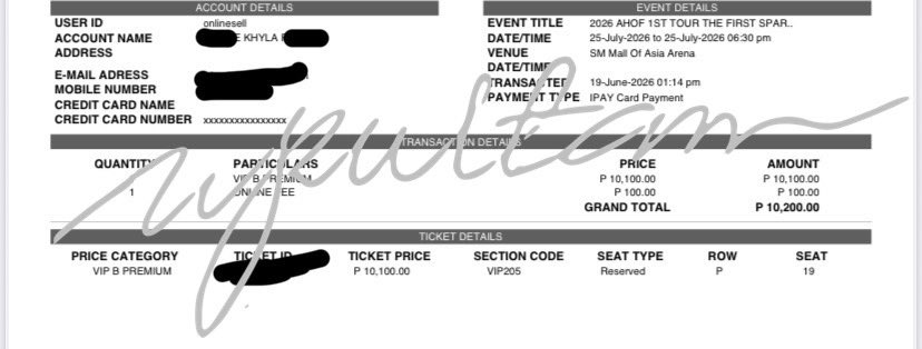 thecol8_'s tweet photo. SOS. HAHAHAHA

Wts | lfb 
AHOF D1 The First Spark in Manila TFSIM
VIP B Premium SRP + online fee
Can give physical tix tomorrow (06/20) around MOA Arena

Rfs: nakasecure na yung tinutulungan kong bumili seconds after I confirmed payment 😭
#AHOF #THE_FIRST_SPARK_IN_MANILA https://t.co/iAzumjqybD