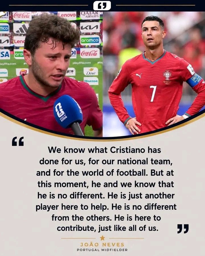 Mr_SamFCB's tweet photo. 🚨🗣️João Neves: “He’s no different, he’s just another player here to help. He’s no different from the other” https://t.co/eqD4COs4NU