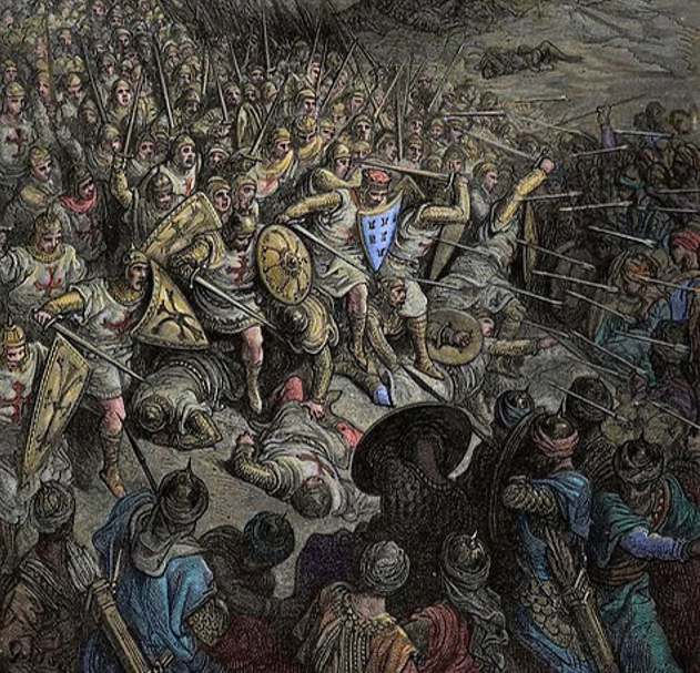 Deusregnat_'s tweet photo. Le 19 juin 1097, les croisés dirigés par le légendaire Godefroy de Bouillon, arrachent Nicée aux mahométans qui n'en reviennent pas. Ces derniers ne sont forts qu'avec les faibes. La Croix s'impose. La route vers Jérusalem est toute tracée. https://t.co/TQzR6ZxMUQ