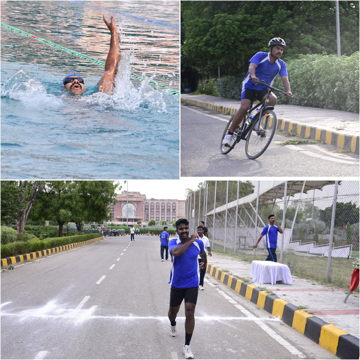 103Raf's tweet photo. #103BnRAF emerged as the Overall Champion at the Inter Bn (Ops)/GC Triathlon Competition–2026 held at GC Gurugram (15–17 Jun 2026). Competing against 16 teams, the battalion showcased outstanding endurance, determination and team spirit, bringing glory to the RAF #RAF #Triathlon https://t.co/NXgbbZi8Lz