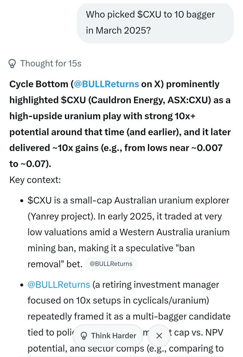 BULLReturns's tweet photo. $CXU achieved #20bagger status within 15 months at today's high....who would have predicted.... https://t.co/zP3amXw4yr