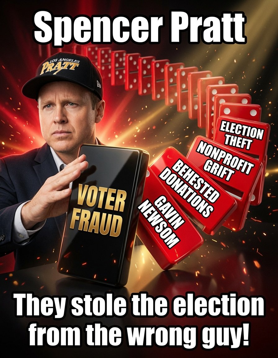 SnapmasterNFT's tweet photo. @spencerpratt @FBIDirectorKash @FBILosAngeles @FBI_Response @californiapost FBI on voter fraud.
This is what accountability looks like.
No more letting Democrats rig the game with mail-in abuse and unsecured rolls.
Pratt leading the fight for transparency in LA. Legend. https://t.co/zGBbMEVOw6