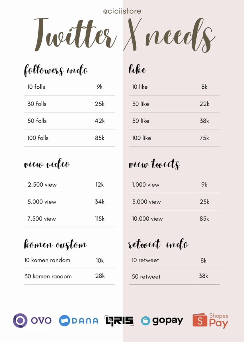 ciciistore's tweet photo. haii lagi butuh followers/like yaa? aku open order sosmed needs!

🎀tanpa password, cuma butuh link/username
🎀bisa request jumlah order
🎀proses cepat garansi disetiap pembelian
🎀order? klik link whatsapp di bio yaa! https://t.co/JyF70ebUJ4