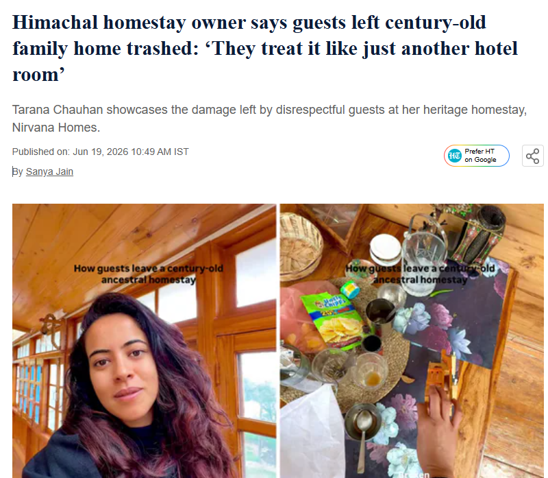 sidhshuk's tweet photo. I saw the video yesterday and i feel for her but with the type of crowd coming in - if you are not going to do some filtering in terms of who you accept then this is a strong possibility.

Sad but better research should have been done.

#himachalpradesh #tourism https://t.co/k7vdVXJEsX