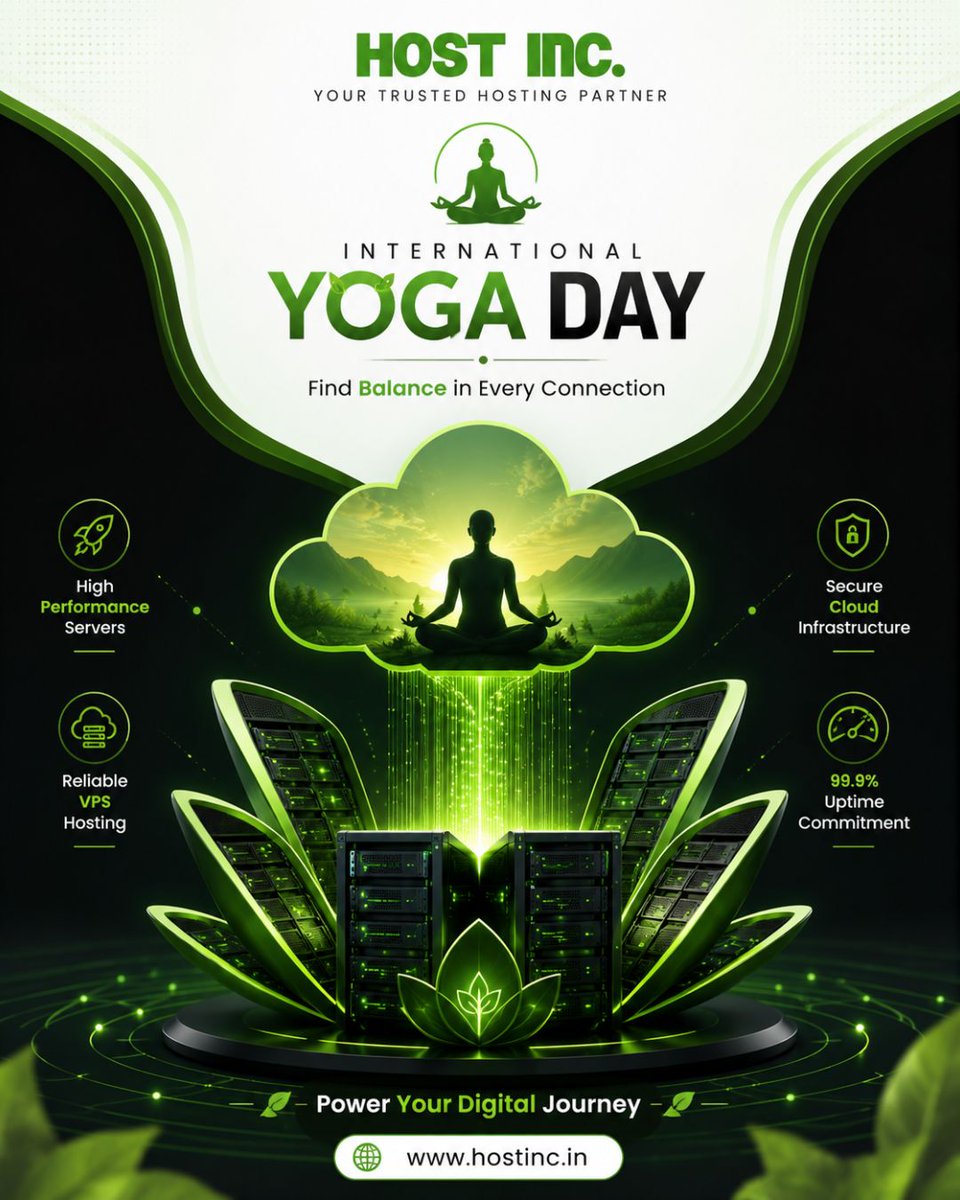im_Hostinc's tweet photo. This International Yoga Day, embrace harmony, focus, and growth-just like a perfectly optimized hosting environment.
Happy International Yoga Day from HostInc.π
#InternationalYogaDay #HostInc #ServerHosting #CloudHosting #VPSHosting https://t.co/2h2jJRC72a