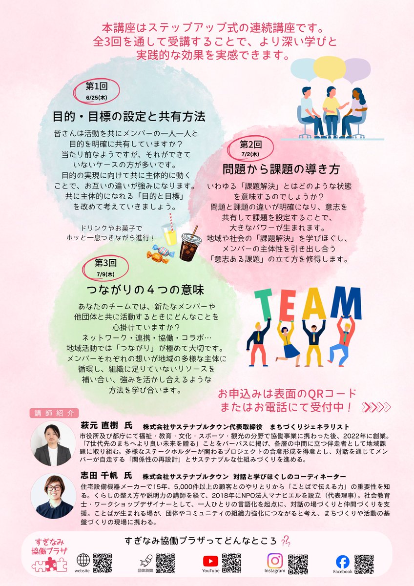 with_sx's tweet photo. ～参加したくなる”主体的なチーム”の作り方～　組織を〇(マル)くするワークショップ

すぎなみ協働プラザにて、受講者大募集中です。 https://t.co/vaWmIGsdej