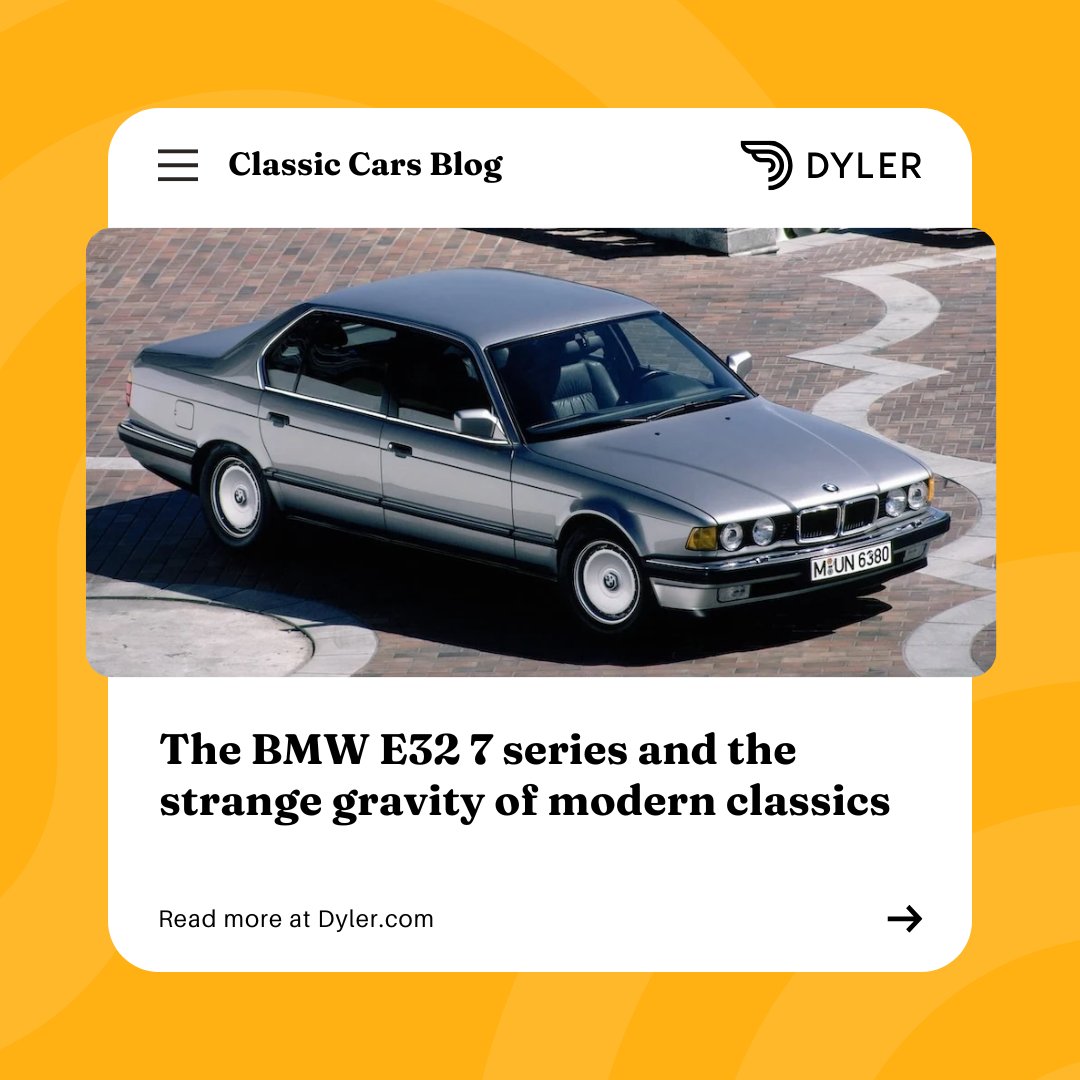 DylerNews's tweet photo. The BMW E32 7 Series proves that true luxury classics age with presence, character, and serious old-school BMW spirit. 

Learn more: https://t.co/dP82Uexakj

#BMW #BMWE32 #BMW7Series #ModernClassic #ClassicBMW #GermanCars #Dyler https://t.co/TL6lPcMjwP