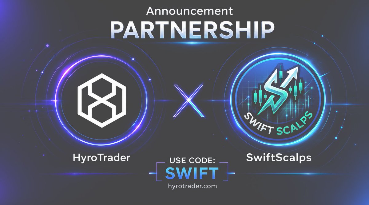 0xsauravtrades's tweet photo. Officially partnered with @hyrotrader_com. 

Been trading their funded accounts for a while now, zero payout denial, no hidden rules, and I can run my full scalping setup on Bybit (700+ pairs, all the volatility I need).

 Code SWIFT = 10% off any account from $5K up to $200K. 

 Link in bio.   

Going to be sharing trades from my account here regularly.  

Why this works: 
Sounds like him using it, not pitching it "Zero payout denial / no hidden rules" stays — but framed as his experience, not a sales bullet  

Code + discount are still there, just not the centerpiece

The "sharing trades" line sets up future content naturally