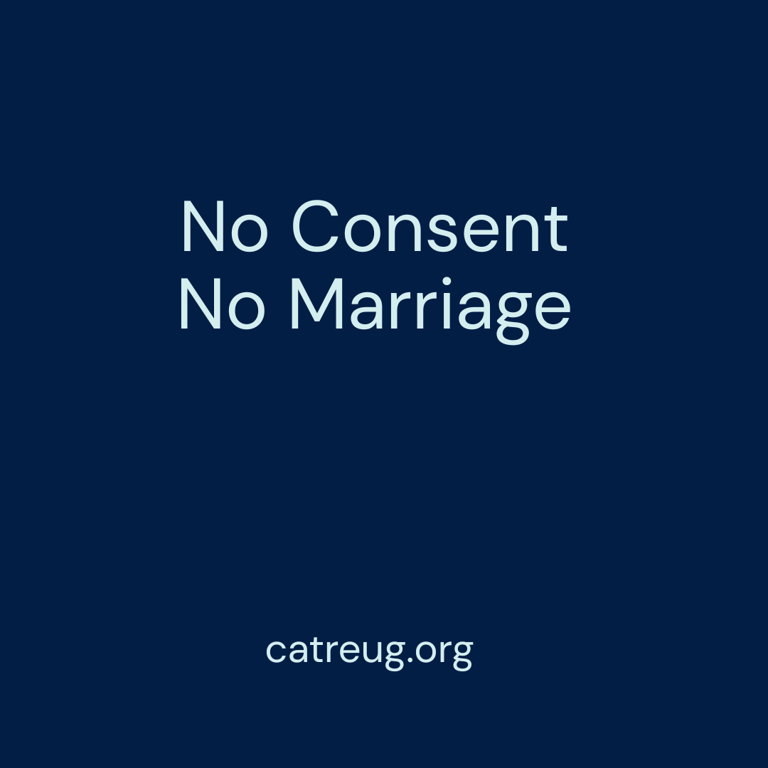 CATREUG's tweet photo. 💙 Consent is not optional,it is essential.
Every person has the right to freely choose if, when, and whom to marry. A marriage without full and free consent is not a tradition to be celebrated; it is a violation of human rights and can be a form of human trafficking. https://t.co/fsa1efxJEr
