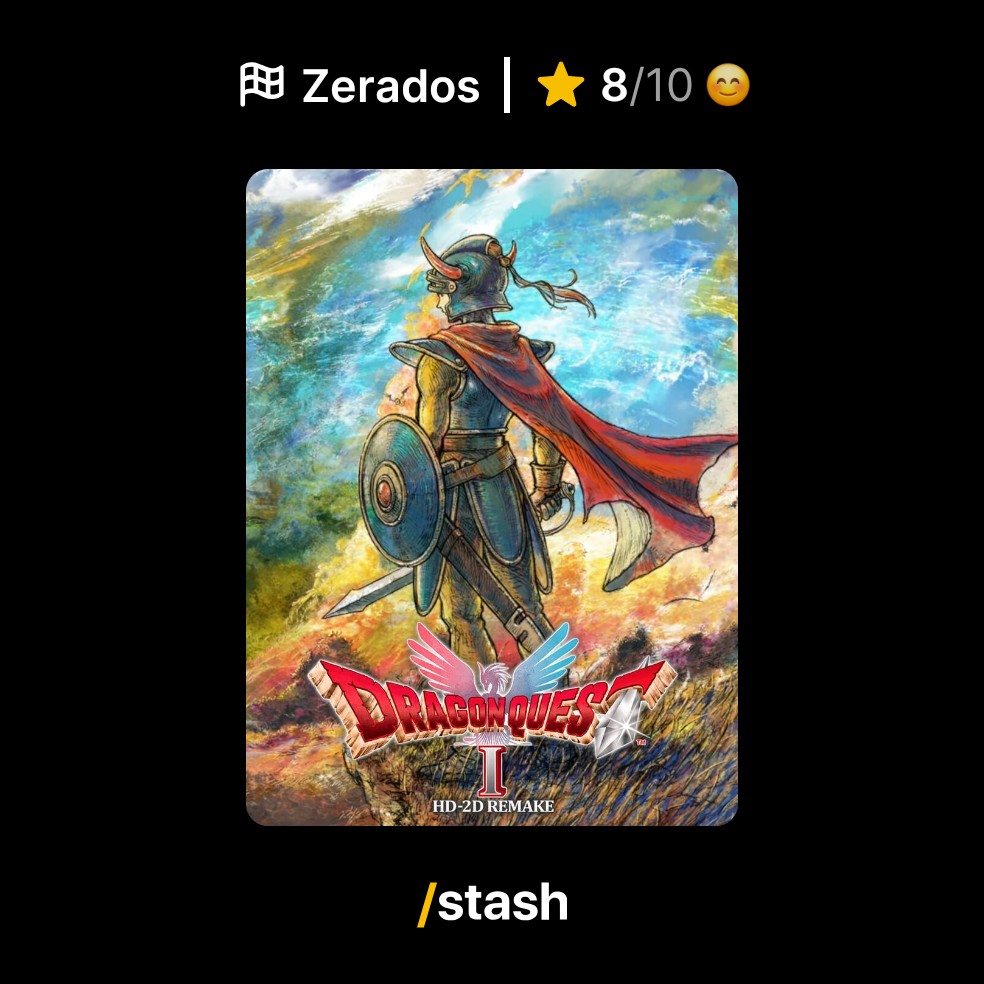 gusmuniz's tweet photo. Dragon Quest I HD-2D Remake (2025) 
8/10 ★★★★★★★★☆☆

Check out review on Stash!
https://t.co/wSGcKzDT65

@StashTrackGames https://t.co/AmGgOy8j20