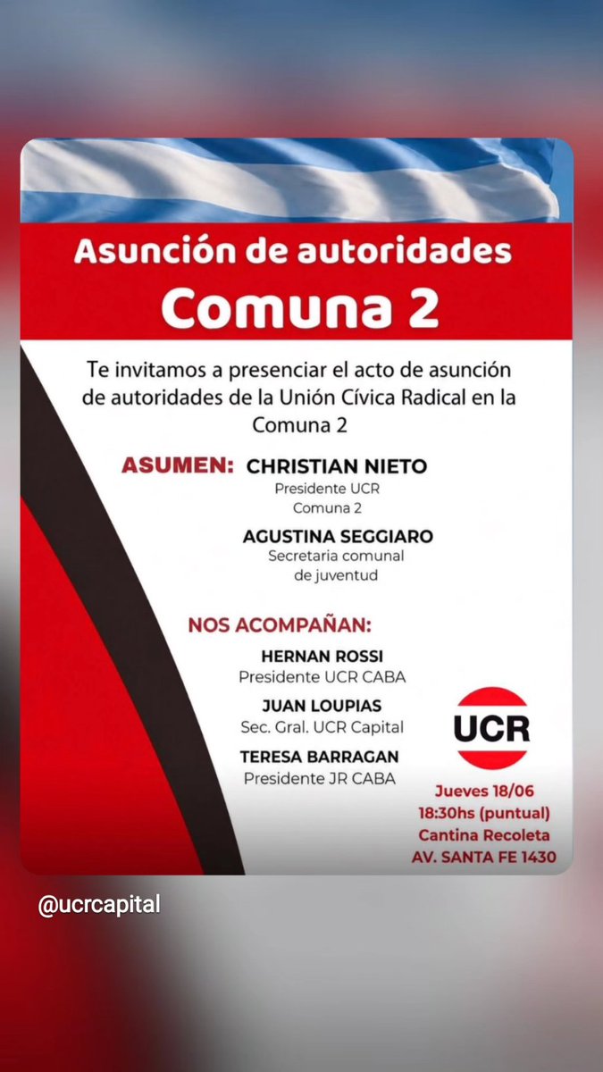 _nietochristian's tweet photo. La política es una herramienta de construcción y eso es lo que hacemos desde @UCRCapital ,debatir y discutir ideas que nos permitan transformarle la vida a los vecinos.
@radicalesxarg @ateneorecoleta @hernanrossi_ok @hernan_najenson https://t.co/FLrZetPTQs