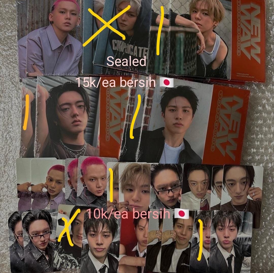 gogyugom's tweet photo. Want to sell // wts lfb treasure 

☆album new wav - raw ver digipack 15k/ea 🇯🇵 +5k tambah pc first edition
-hyunsuk ✅️✅️
-jaehyuk✅️
-haruto✅️
-junghwan✅️

☆photocard POB first edition, mu-mo, weverse, ice ver, red ver 10k/ea 🇯🇵

❌️ems &amp; tax
✅ Line GO https://t.co/jxo3yvLkOh