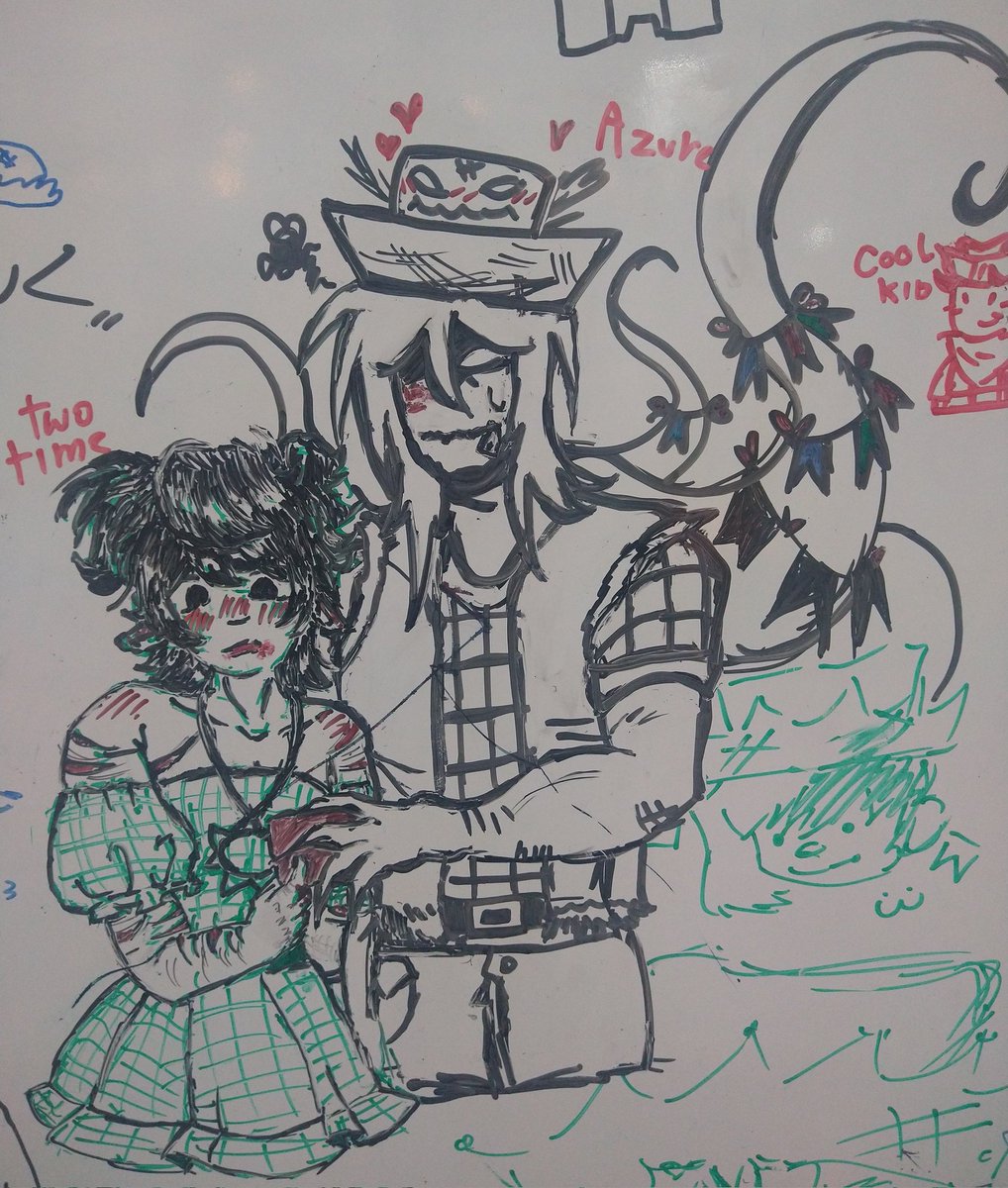 CavalieriS19332's tweet photo. Festa junina e eu e minha amiga fazendo desenho de Forsanken kkkk, o Two Time eu que fiz e o Azure a minha amiga, mas eu gostei também q depois fiz no papel pq no quadro é um saco de fazer
#Forsanken #festajunina #AzureTime https://t.co/mnRHk1xpl2