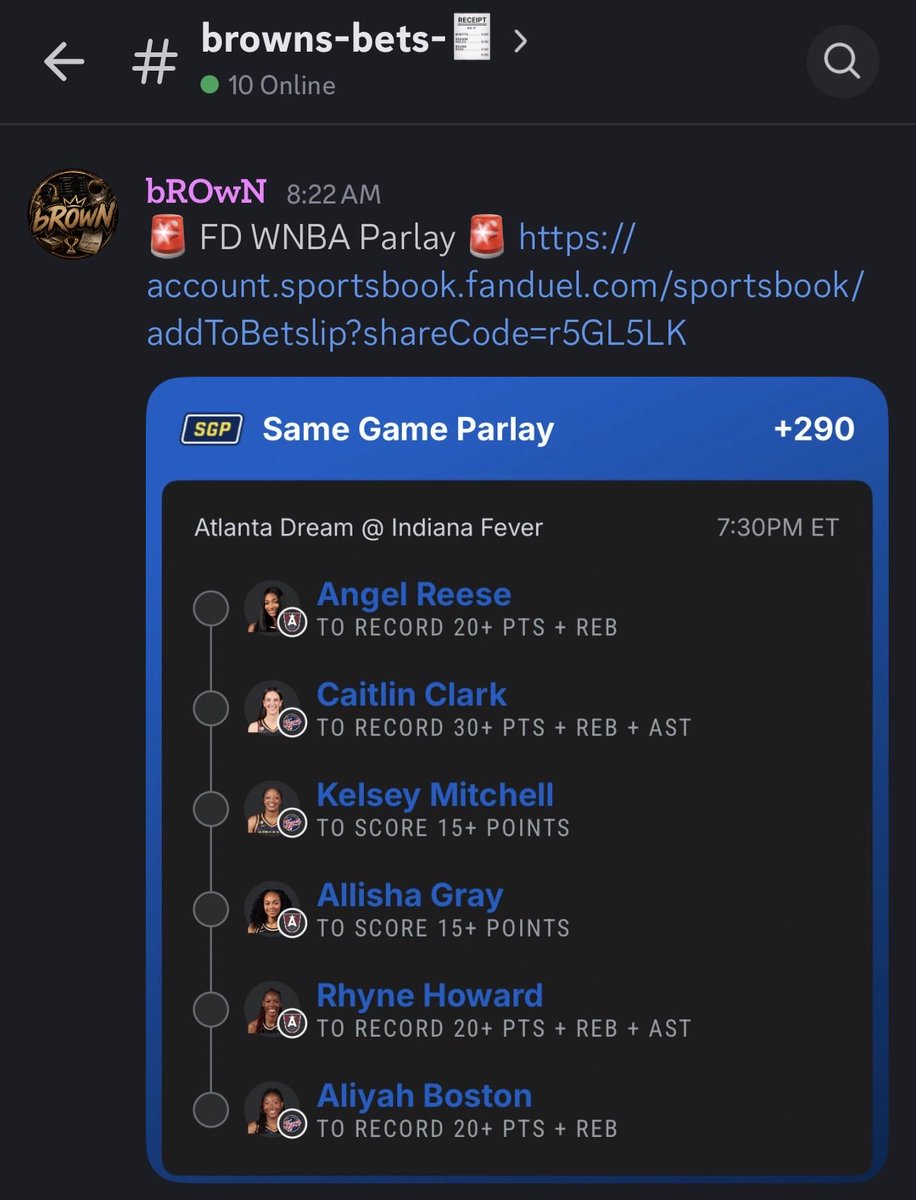 teebee2481's tweet photo. Another discord play cashed 🔋 Join and come make some money 💰 Link to join: https://t.co/0GCdX6e0V6
#fanduel #draftkings #betting #sports #wnba #fever #dream #parlay #discord https://t.co/JHS5VqSJc7