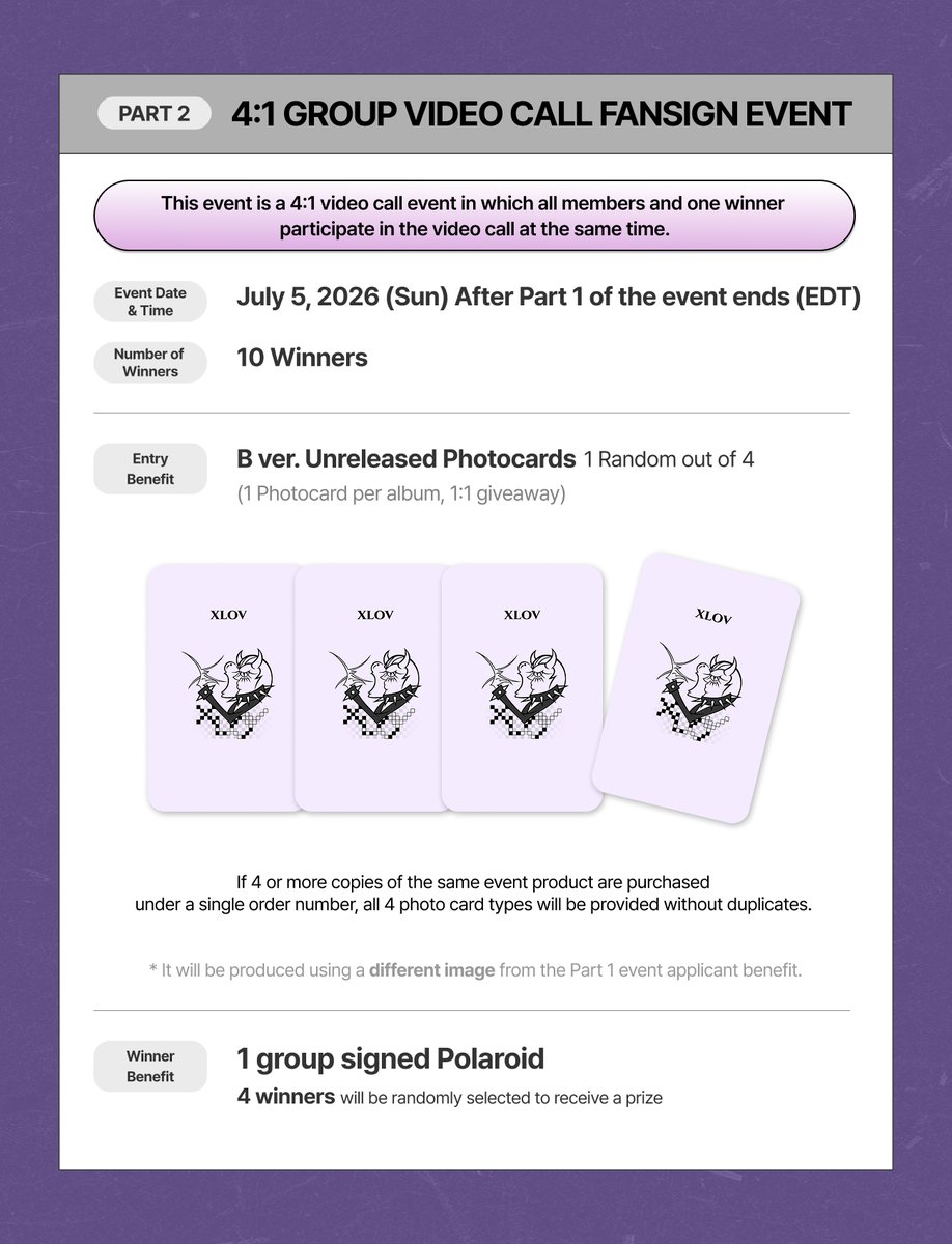 dearmymuse_foru's tweet photo. #XLOV #엑스러브
2ND MINI ALBUM [I,GOD]
OFF-LINE &amp; 4:1 GROUP VIDEO CALL FANSIGN EVENT in NEW YORK

🗓 Application Period : 06.18(THU) 10:00PM ~ 06.21(SUN) 11:59PM (EDT)
🗓 Event Date : 07.05(SUN) 07:15PM ~ (EDT)

🔗 https://t.co/iqBIcwbBnC https://t.co/kbtMBm5OM6