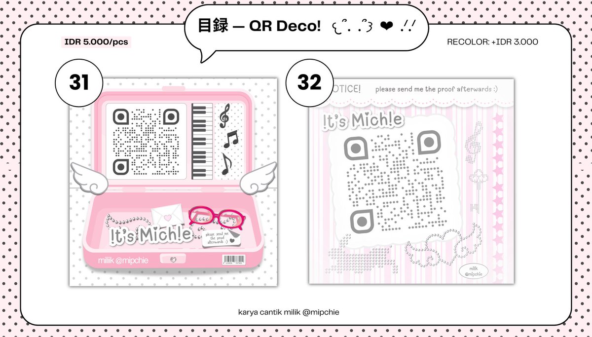 ♥︎ ໒꒱ 𓈒 michie | QR deco watermark tweet media