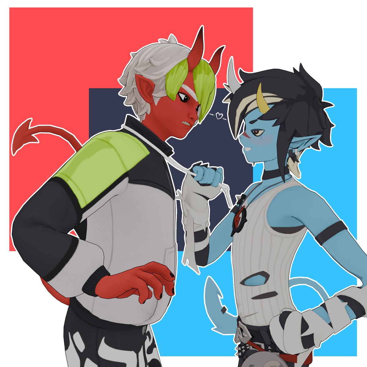 EsteWeon2's tweet photo. Demon Yaoi ❤️💙
.
#FortniteArt #Yaoi https://t.co/hDFmNqvwo4