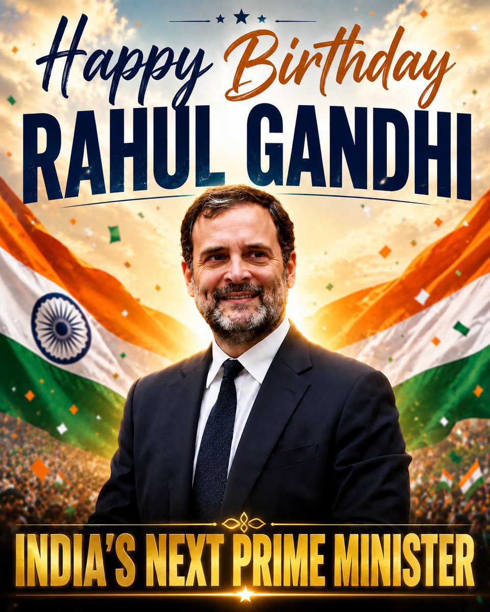 Suraj_930's tweet photo. Happy Birthday Shri Rahul Gandhi.  ❤️

India's Next Prime Minister. 🇮🇳

#HappyBirthdayRahulGandhi https://t.co/Myo9K2fsS0