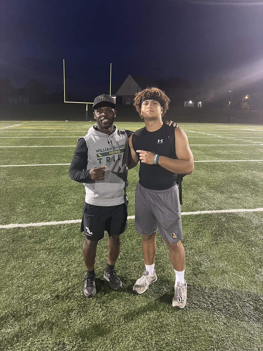 SeanDuff27's tweet photo. Great camp this evening at @WMTribeFootball. Learned a lot of great things and balled out all around. Can’t wait to get back at it again tomorrow. Go Tribe! @CoachMikeLondon @BE1STRING @SteveMonninger @BoRevell @CoachPerryJones @CoachBlackstock @sixstarfootball https://t.co/XGObjwV6a1