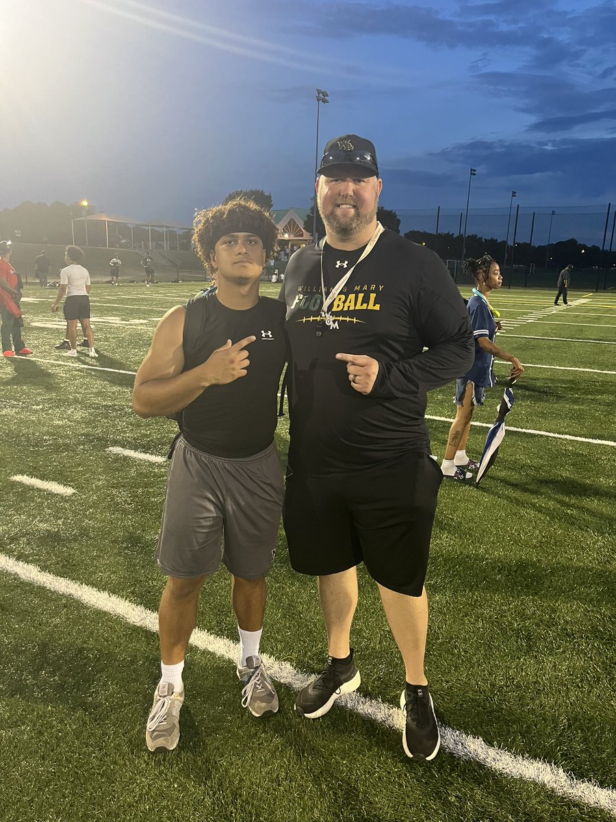 SeanDuff27's tweet photo. Great camp this evening at @WMTribeFootball. Learned a lot of great things and balled out all around. Can’t wait to get back at it again tomorrow. Go Tribe! @CoachMikeLondon @BE1STRING @SteveMonninger @BoRevell @CoachPerryJones @CoachBlackstock @sixstarfootball https://t.co/XGObjwV6a1