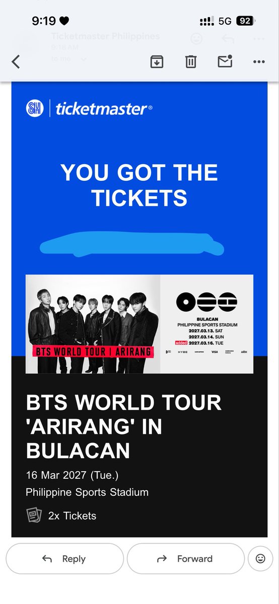thereforjin's tweet photo. DAY 3 SECUREDDDD SEE U @BTS_twt https://t.co/9bbNuzIb9U