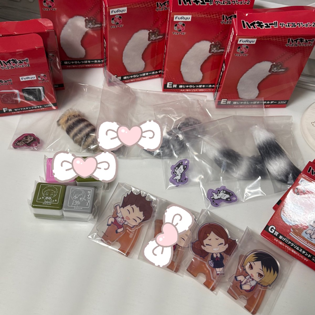 sdxxk's tweet photo. @Mrsk__p こんにちは、検索より失礼いたします。
E賞福永・G賞孤爪とE賞黒尾を2:1にて交換いただけませんでしょうか？
郵送にて可能であれば、ご検討お願い申し上げます。 https://t.co/s0XY7jahqw