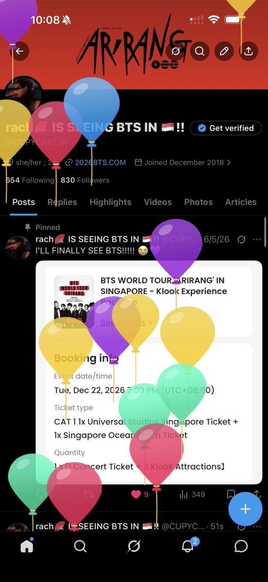 rach🪭 IS SEEING BTS IN 🇸🇬 & 🇵🇭!! tweet media