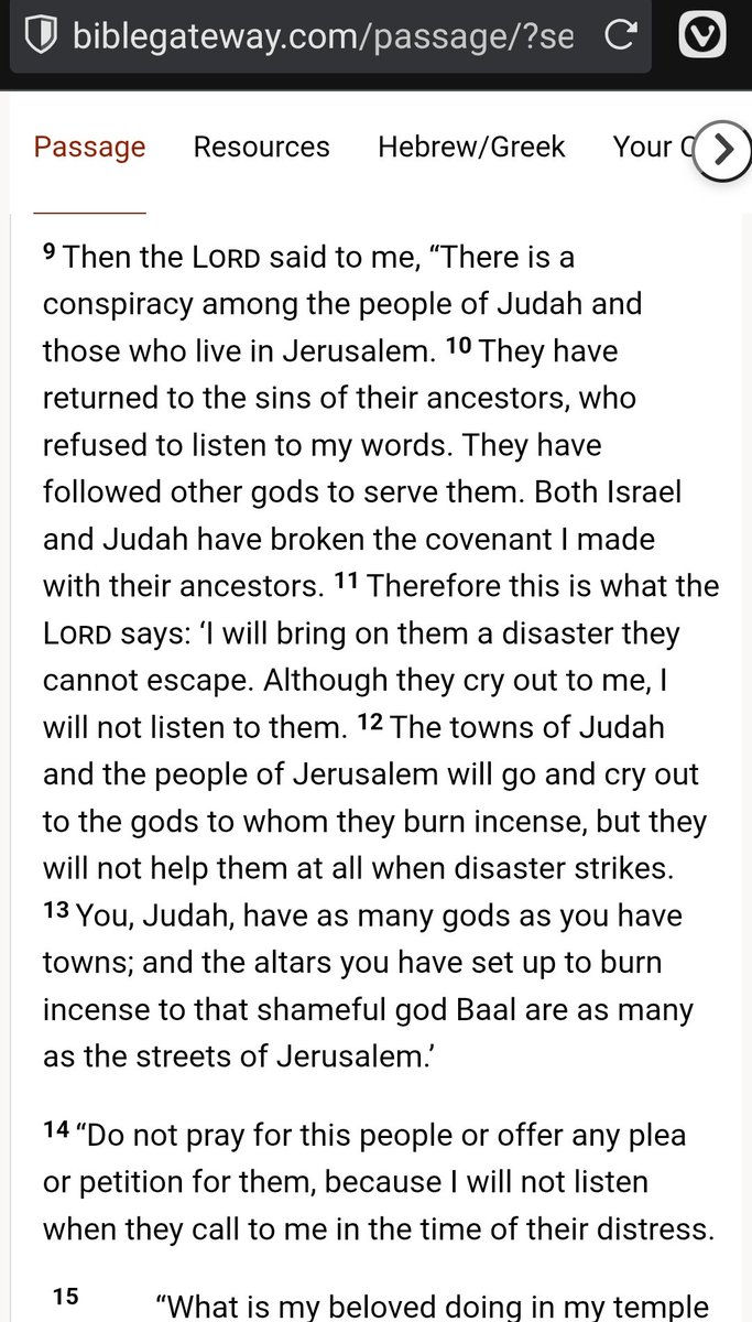 knuthf's tweet photo. @chlinda177 @nadaa01012 JEREMIAH 11;14,  They are cursed,  worshipping Baal,  Satan. https://t.co/irp5rpPOEe