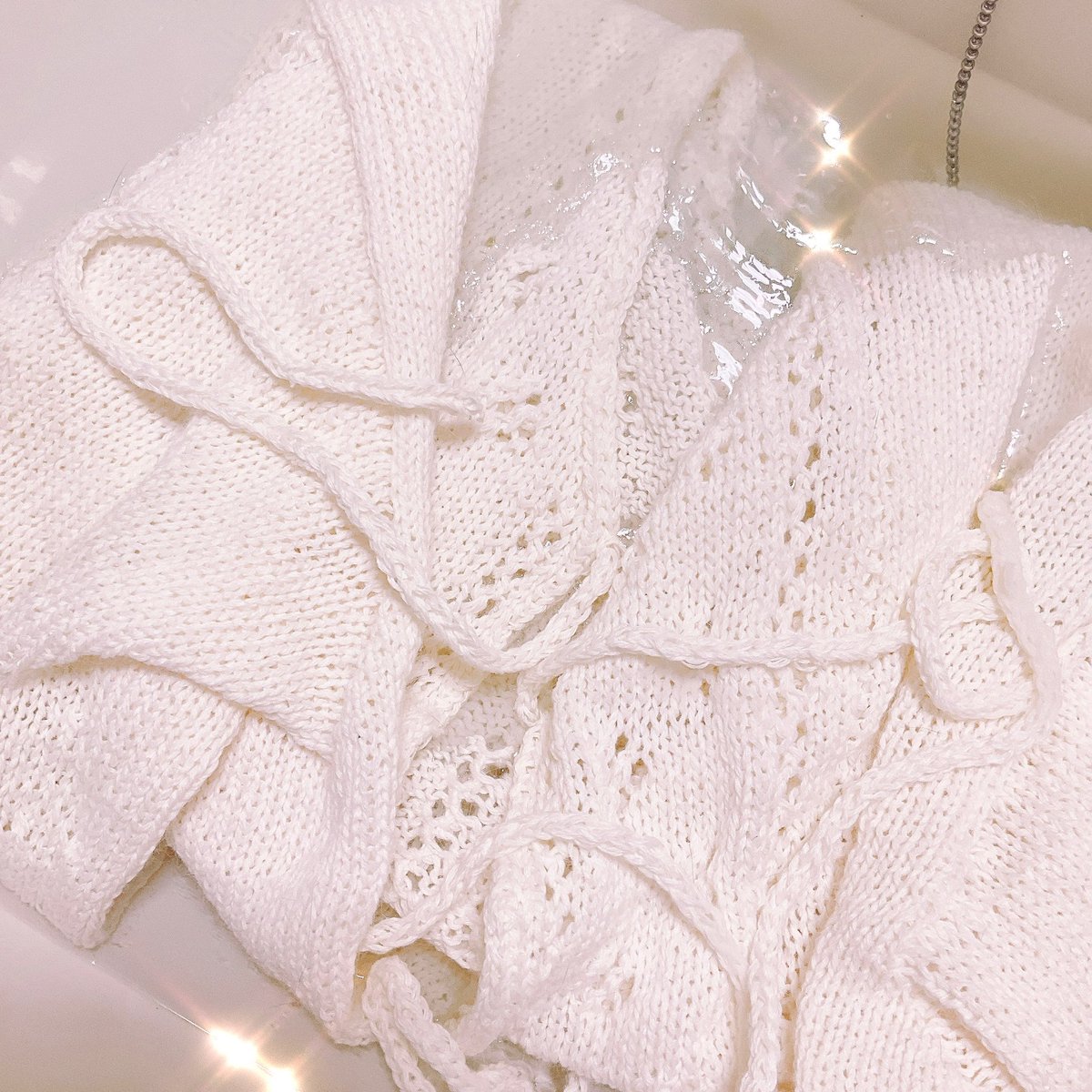 aco_knitting's tweet photo. おひる食べる前にお洗濯することにした🧺🫧 https://t.co/n1kNUNa8hK