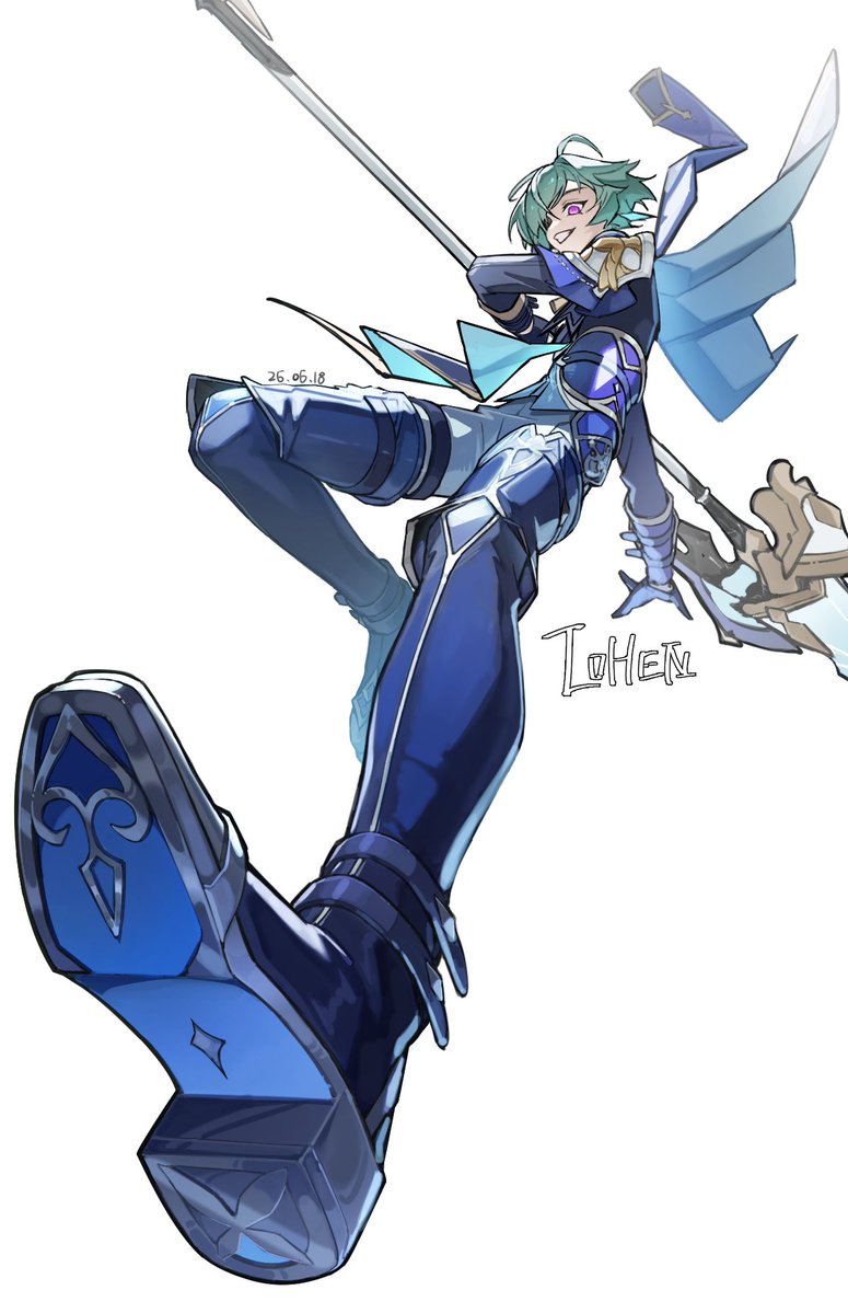 kemon_19's tweet photo. ローエン！

＃原神　＃イラスト　＃Lohen https://t.co/td06QP4331