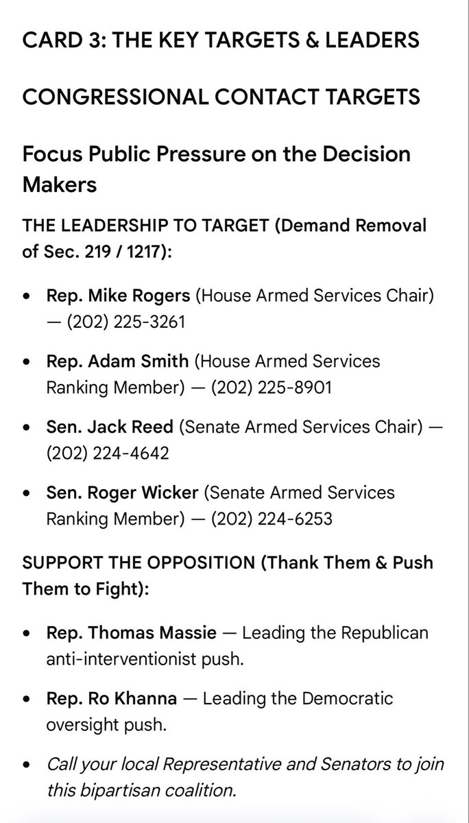 JasonMilli8523's tweet photo. @MAGACult2 Congress is trying to permanently lock a foreign nation into our military supply chain through the FY 2027 defense bill (NDAA Sec. 219/1217). This compromises US military independence and oversight. Swipe to see the facts and how to stop it. 🧵👇 #NDAA #StopTheMerge https://t.co/5KieKiKaZu