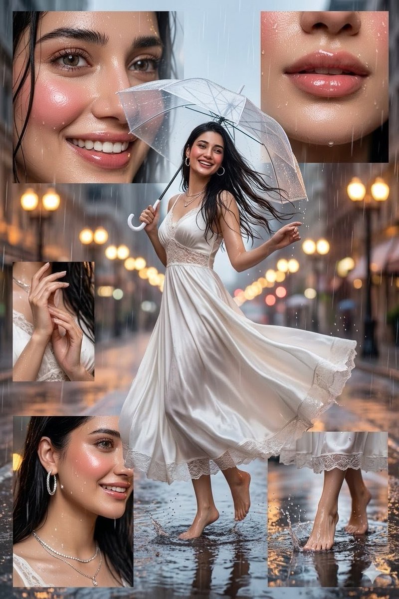 Rainy Monsoon Collage Portrait