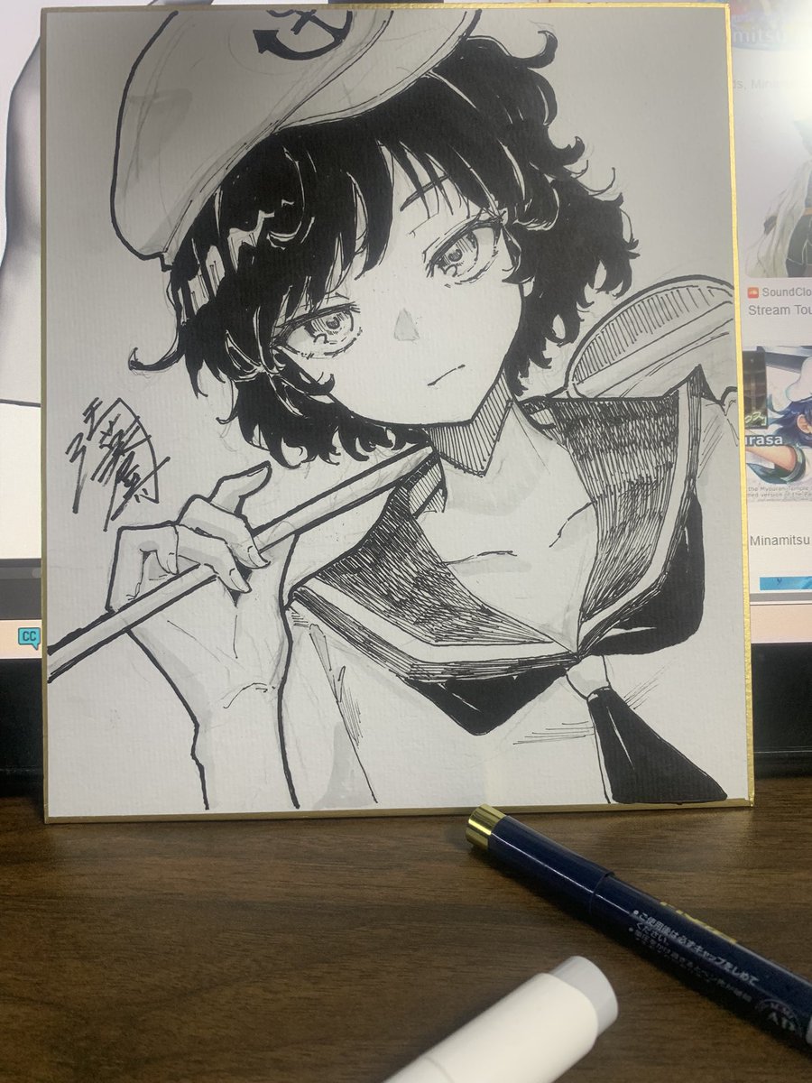 oekaki_no_aitu_'s tweet photo. この色紙ムラサ可愛くかけてるよね https://t.co/n8iG2KMece