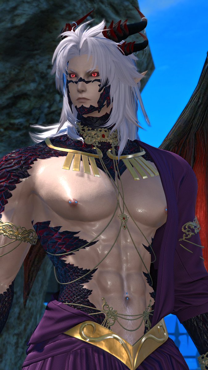 IceSlimGuys's tweet photo. Love when i create something "just for fun" and now i'm drooling over it... 

#gpose #ffxiv #gposers #aura https://t.co/QxJr22O2Ms