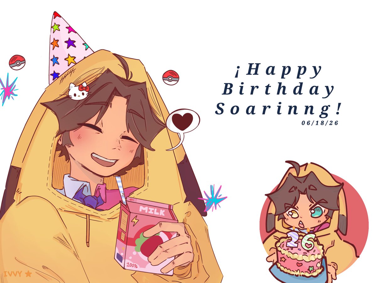 ivvy_ctm's tweet photo. Feliz cumpleaños Soarinng!!! 🎂💛
se que hace mucho no me paso a los streams pero queria hacer algo para el dia de hoy🫰

- #SoarinngArt #SoarinngBday ☆ https://t.co/HqGqIh8nUf