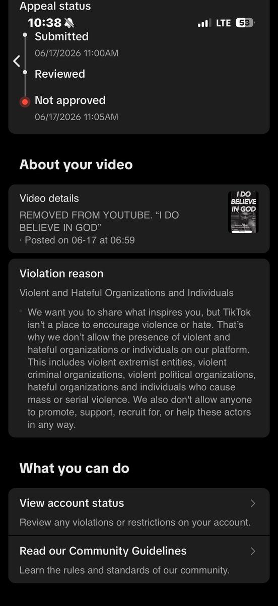 CimoAndre's tweet photo. Tried posting on YouTube. Taken down. Tried to post it on TikTok. Violation. What about here? What do you think? Is this hate? I think not. https://t.co/DqqQ8QOBwF