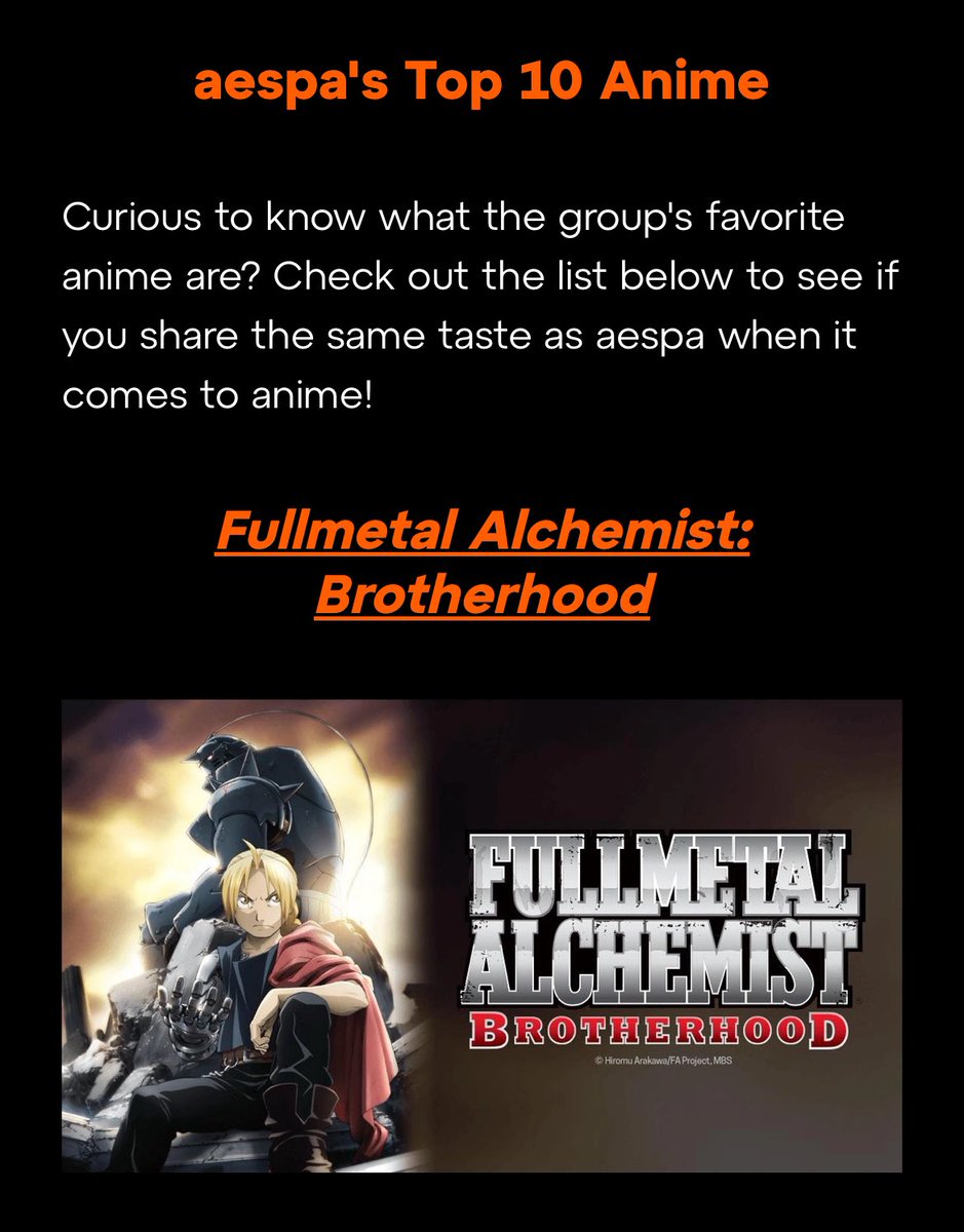 q1xnzz's tweet photo. Top 10 อนิเมะเรื่องโปรดของเอสป้า

Fullmetal Alchemist: Brotherhood
Kaiju No. 8
Solo Leveling
Naruto
Dragon Ball
CHIBI MARUKO-CHAN
Frieren: Beyond Journey's End
JUJUTSU KAISEN 0
Chainsaw Man
Chainsaw Man - The Movie: Reze Arc https://t.co/XmB1ijFGrT