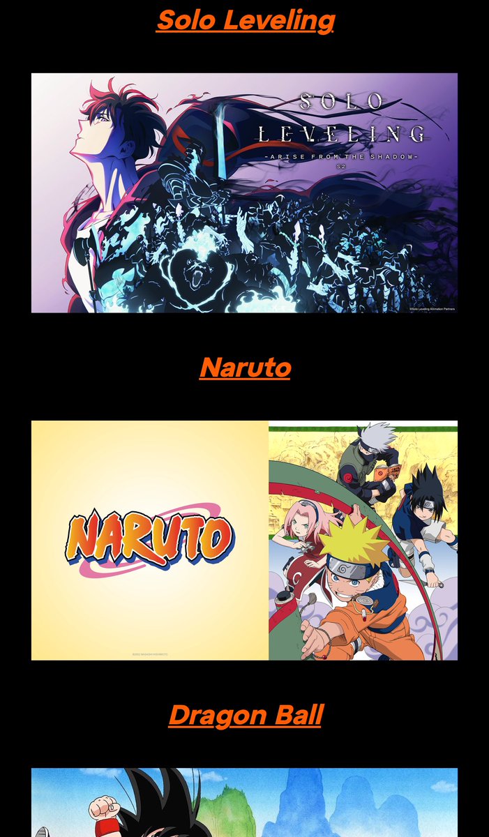 q1xnzz's tweet photo. Top 10 อนิเมะเรื่องโปรดของเอสป้า

Fullmetal Alchemist: Brotherhood
Kaiju No. 8
Solo Leveling
Naruto
Dragon Ball
CHIBI MARUKO-CHAN
Frieren: Beyond Journey's End
JUJUTSU KAISEN 0
Chainsaw Man
Chainsaw Man - The Movie: Reze Arc https://t.co/XmB1ijFGrT